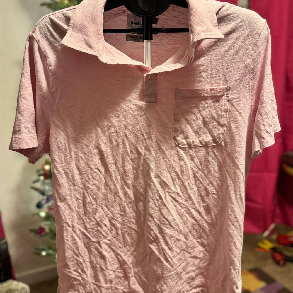 Goodfellow & Co Men's Pink Polo Shirt